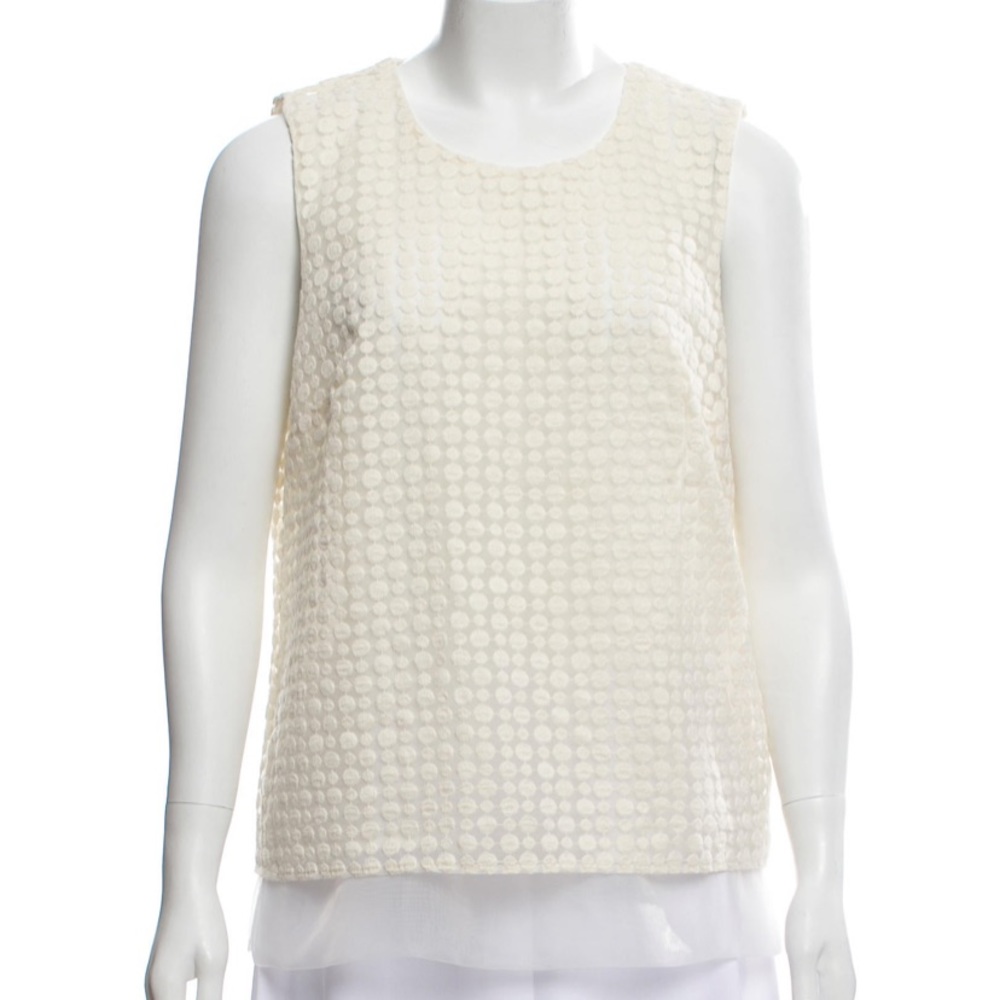 Vince Camuto sleeveless polka dot top